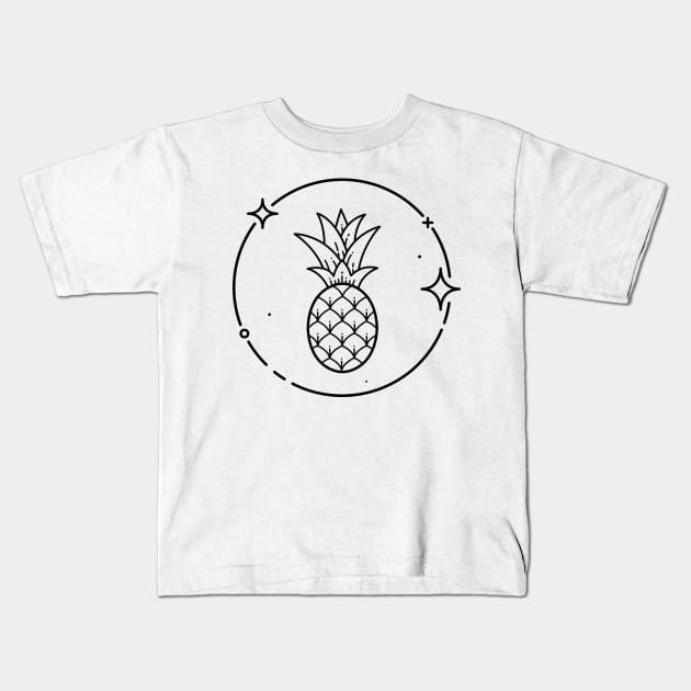 Pineapple Kids T-Shirt by lime line